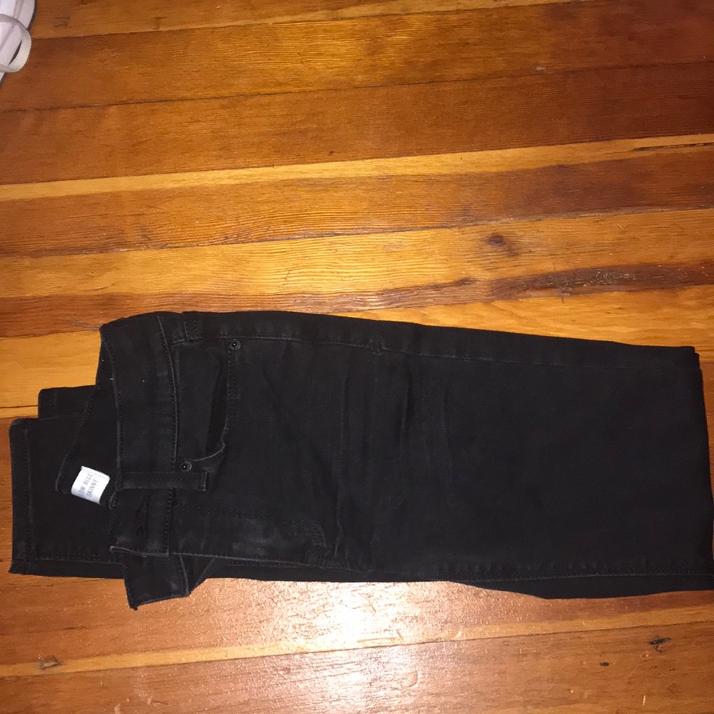Black low rise jeans
